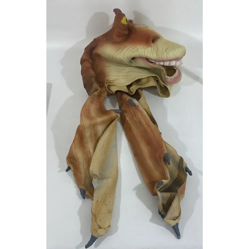 Vintage Star Wars Episode 1 Jar Jar Binks PVC Rubber Don Post Costume Mask 1999